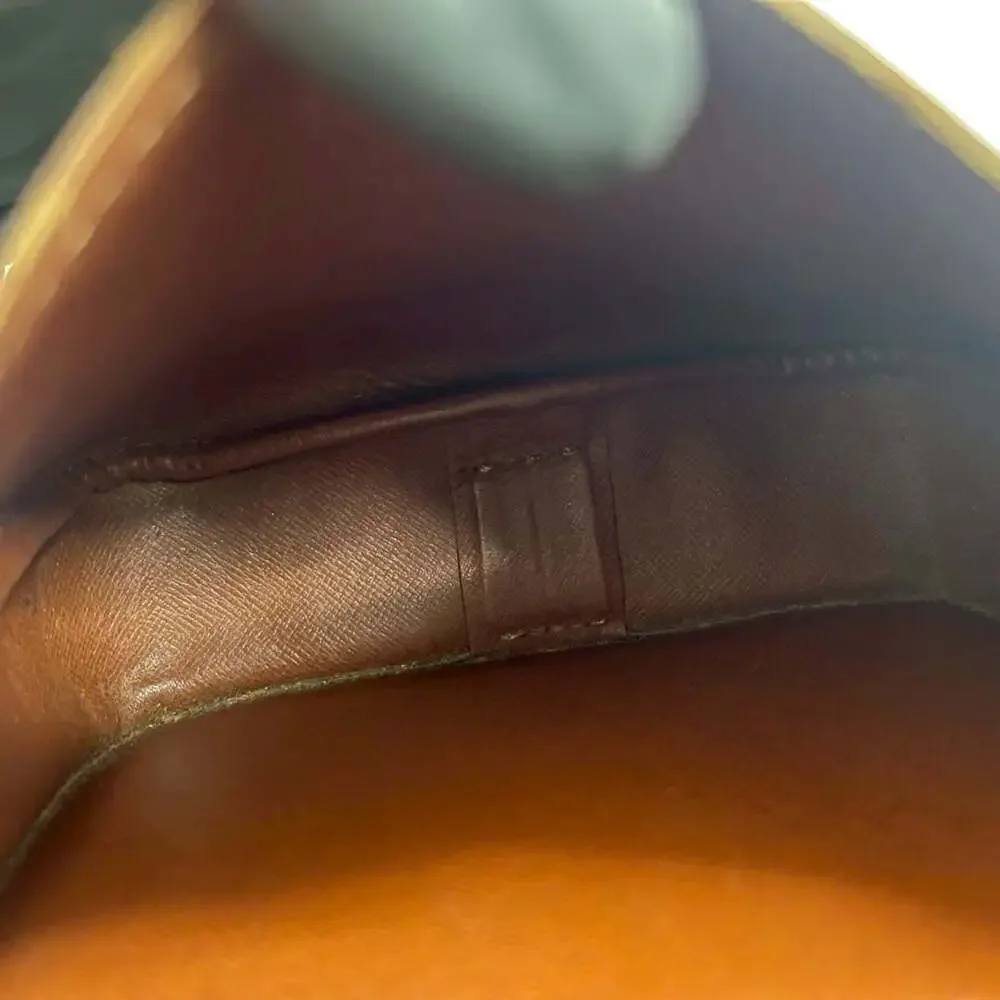 LOUIS VUITTON Brown Monogram Leather Pochette Shoulder Bag